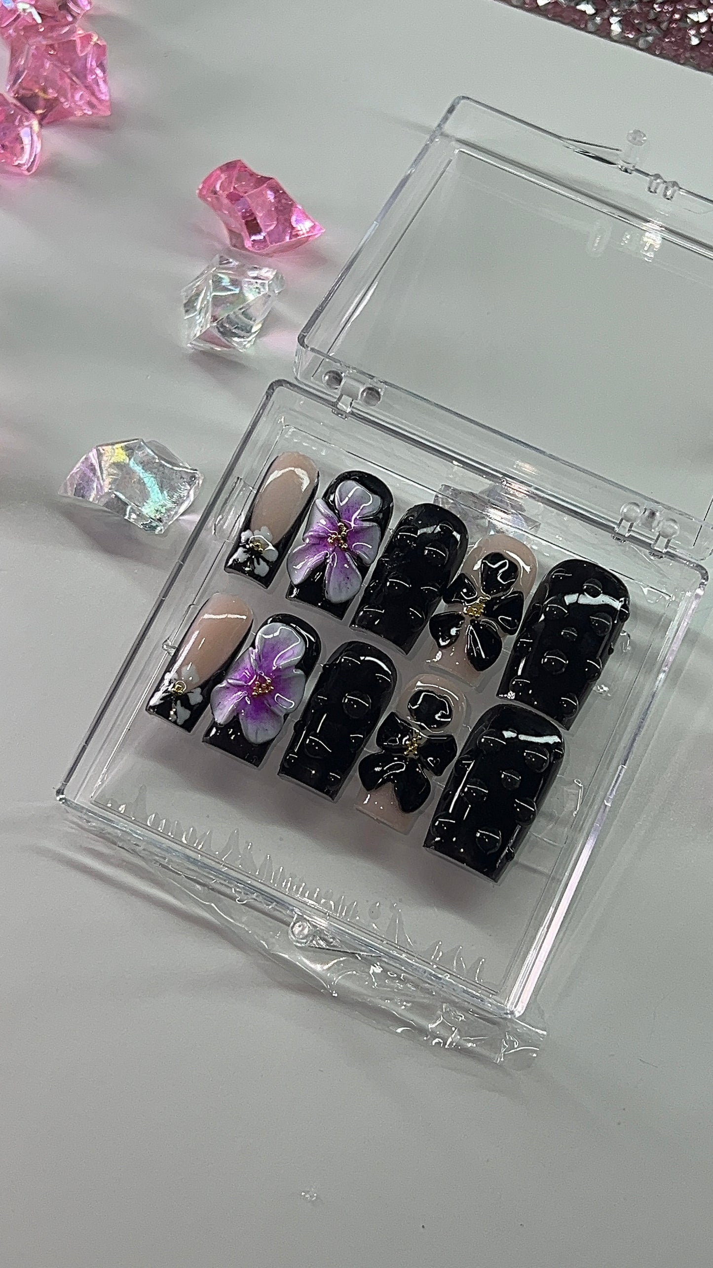 Black x Purple Waterdrops💟