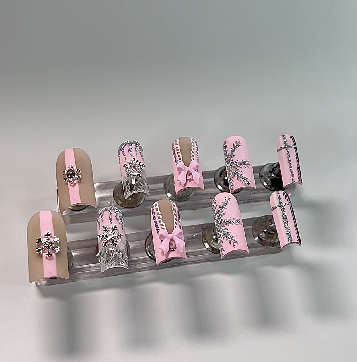 Icy Pink x Glitter snowflake π