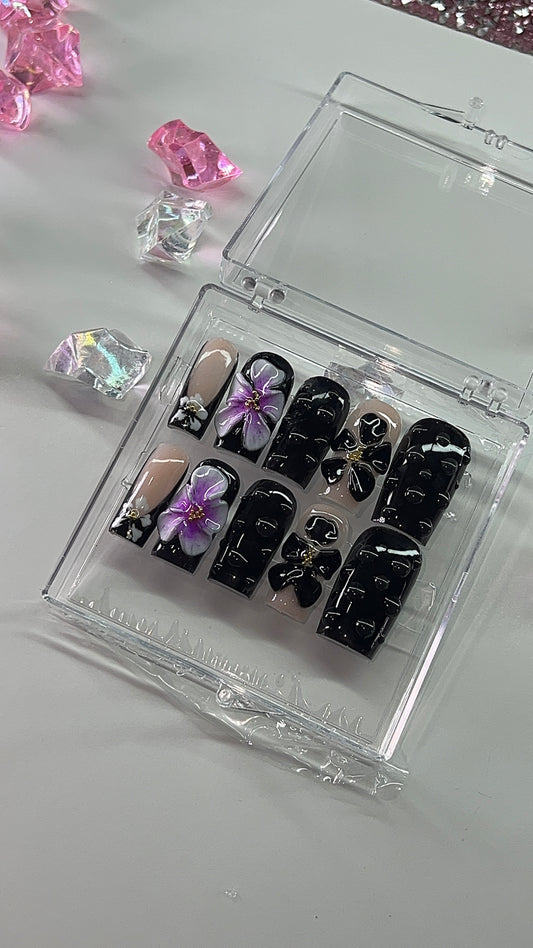 Black x Purple Waterdrops💟