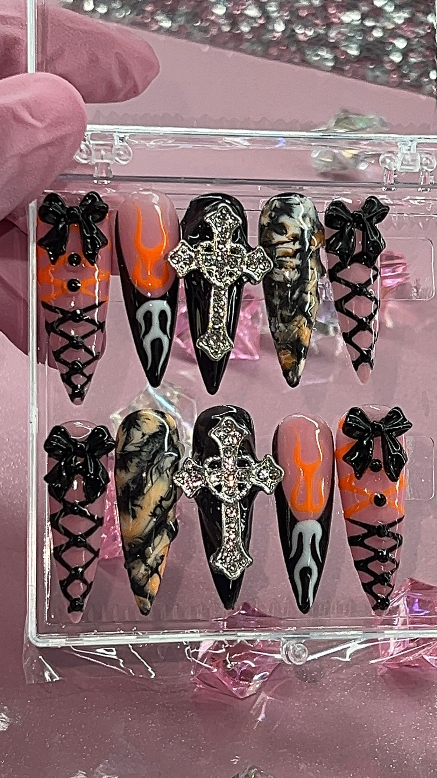 Black & Orange Flame 🔥 (Xsmall)