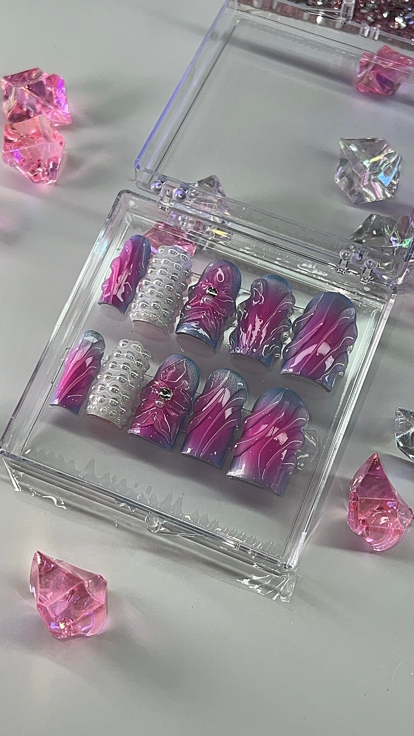 3D blue x purple square (Xsmall)