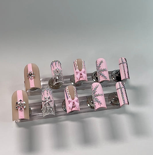 Icy Pink x Glitter snowflake 💖