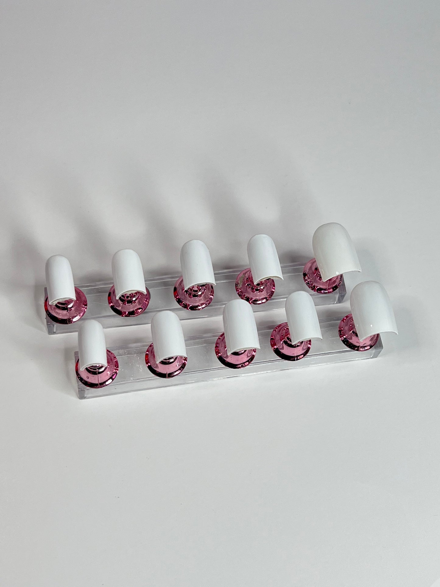 All white PressOn Nails