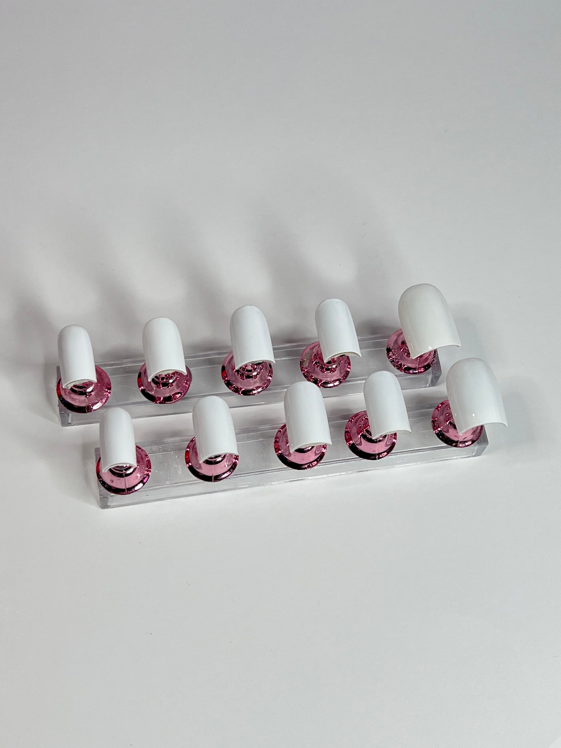 All white PressOn Nails