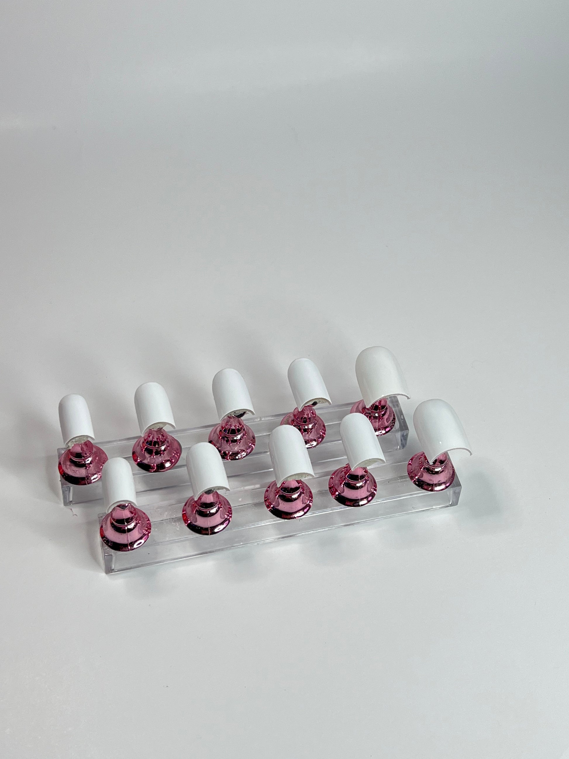 All white PressOn Nails