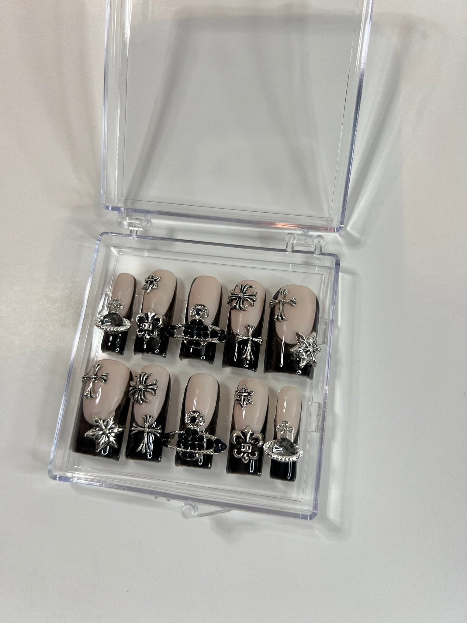 Black Space Jams Press On Nails