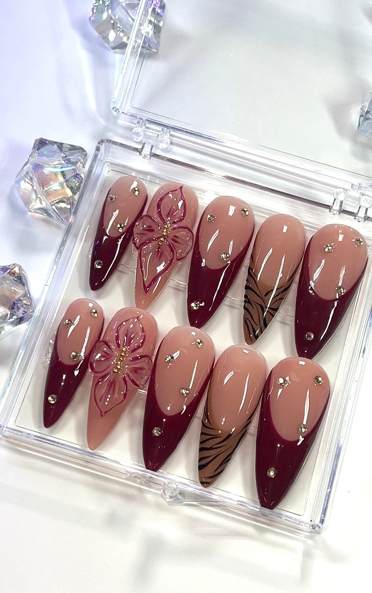 Burgundy French Almond